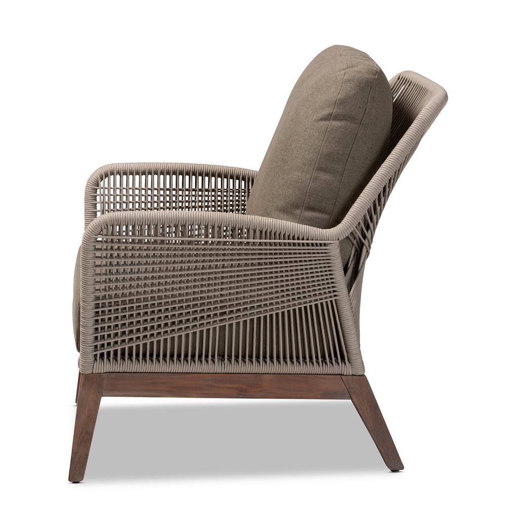 Gray Handcrafted Metal Accent Chair with Spot Pattern