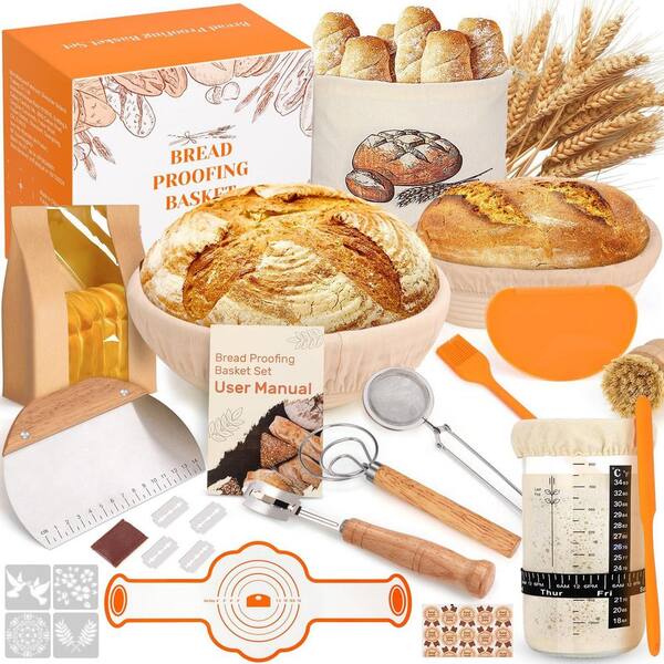 Sourdough Bread Baking Supplies, Sourdough Starter Kit, Bread Proofing Basket, Bread Making Tools Kit,