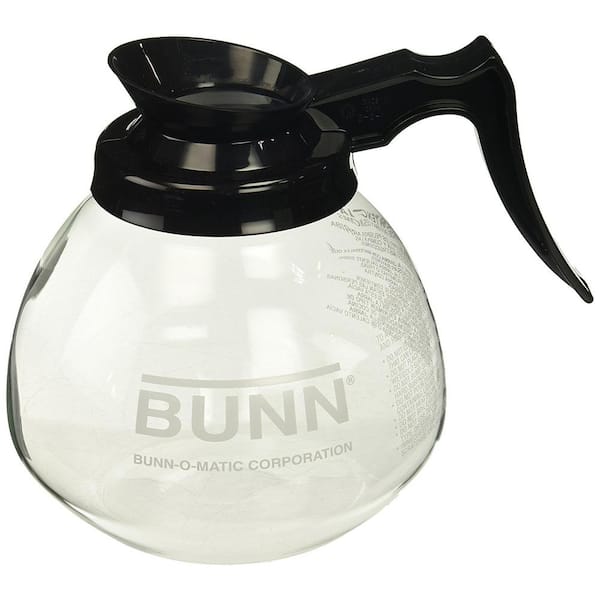 Bunn 12-Cup Commercial Glass Decanter, Black Handle, 42400.0101 42400.0101  - The Home Depot