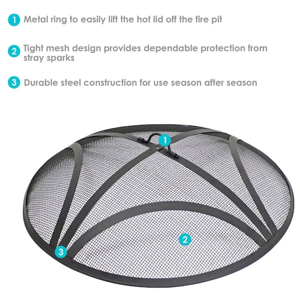 42 Dome Lift Off Fire Pit Screen - Stainless Steel, Custom Fire Pits, Custom Fire Pit For Sale