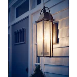 Harbor Row 3-Light Olde Bronze Outdoor Hardwired Wall Lantern Sconce with No Bulbs Included (1-Pack)