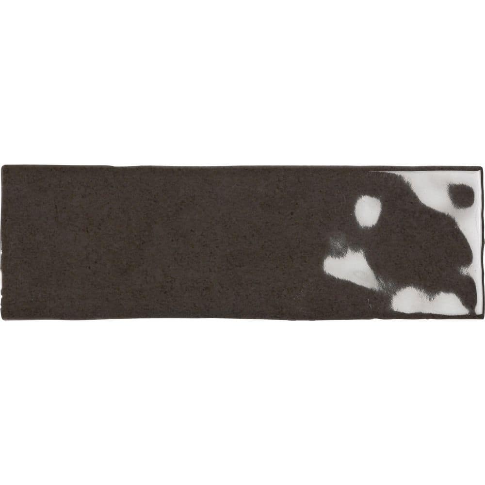 EMSER TILE Passion Nero 3 in. x 8 in. Glossy Porcelain Wall
