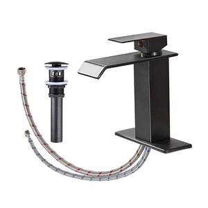 Single Hole Single-Handle Bathroom Faucet with Drain Assembly in Oil Rubbed Bronze