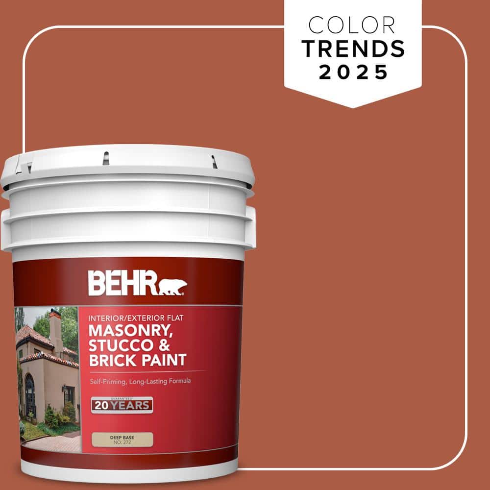 5 gal. #M190-7 Colorful Leaves Flat Interior/Exterior Masonry, Stucco and B