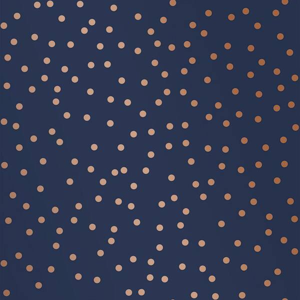 Superfresco Easy Confetti Navy/Copper Paper Strippable Roll (Covers 56 sq. ft.)