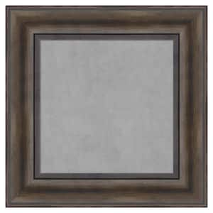 Rustic Pine Brown 17 in. x 17 in Framed Magnetic Board