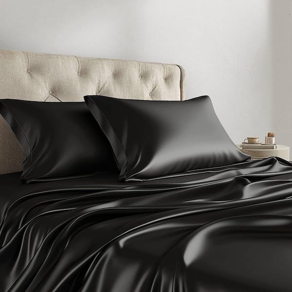 Satin 6-Piece Polyester Wrinkle-Free Luxurious Sheet Set