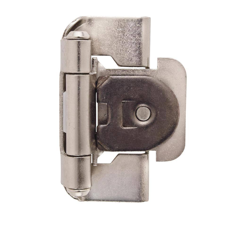 Amerock Satin Nickel 1/2 in. (13 mm) Overlay Single Demountable