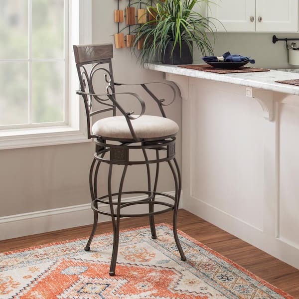 Tall bar stools best sale with backs and arms