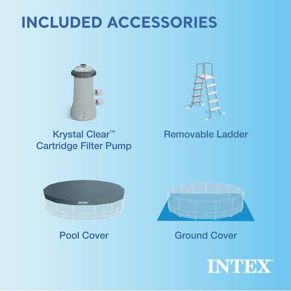 15 ft. Round 48 in. Deep Above Ground Pool Set