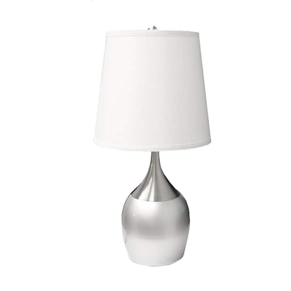 ORE International 24.5 in. H Silver Touch-On Table Lamp