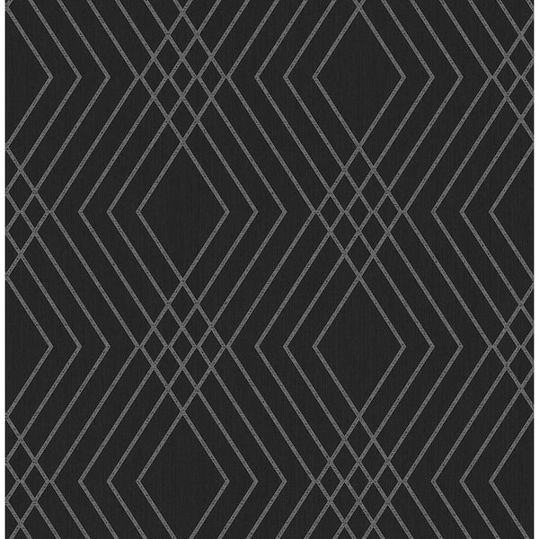 Shard Black Trellis Non-Pasted Wallpaper, 56.4 sq. ft.