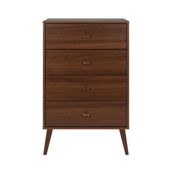 Milo Mid Century Modern 4-Drawer Cherry Chest 41 in. H x 26.5 in