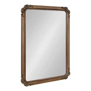 Ivette 25.00 in. W x 34.50 in. H Rectangle MDF Gold Framed Traditional Wall Mirror