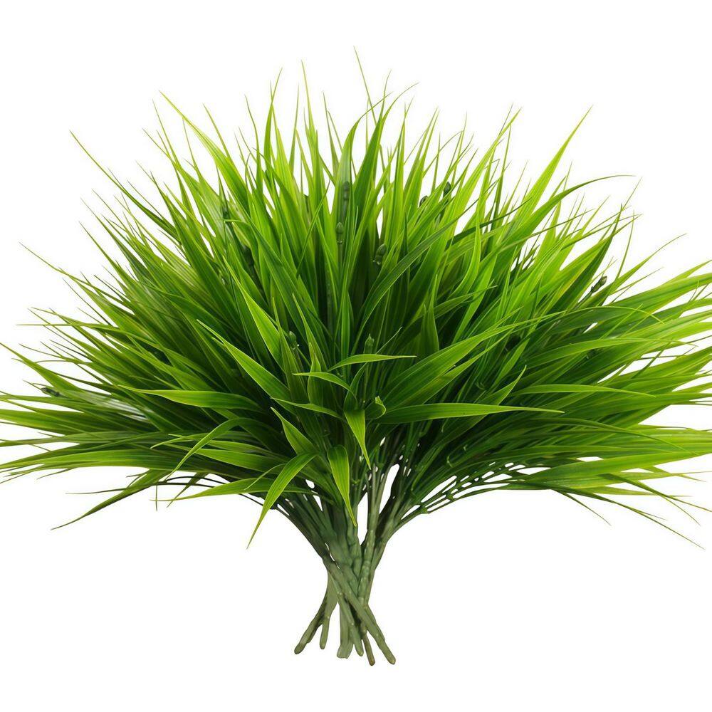 Green Color Family Outdoor Artificial Onion Grass and Shrubs Faux Plant 12-Pack for Planters and Porch Decor price history on PriceWatchPro