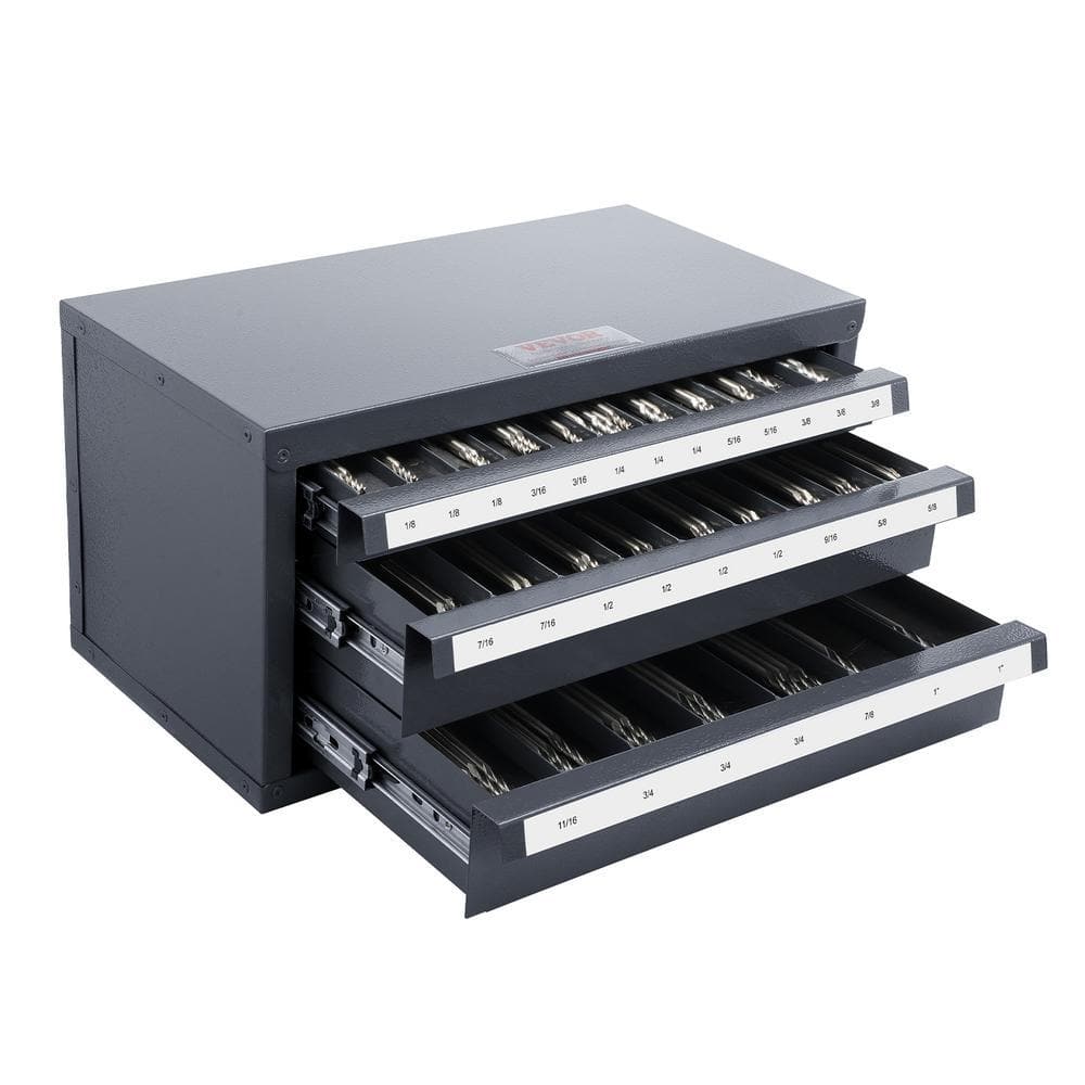 End Mill Dispenser Cabinet, 3-Drawer End Mill Organizer Cabinet for 1/8 in. to 1 in.