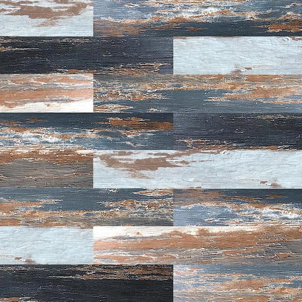 Deco Products Take Home Sample-HydroStop Old Navy Ocean MultiTonal Click Waterproof 7 in. W x 6 in. L Luxury Vinyl Plank Flooring