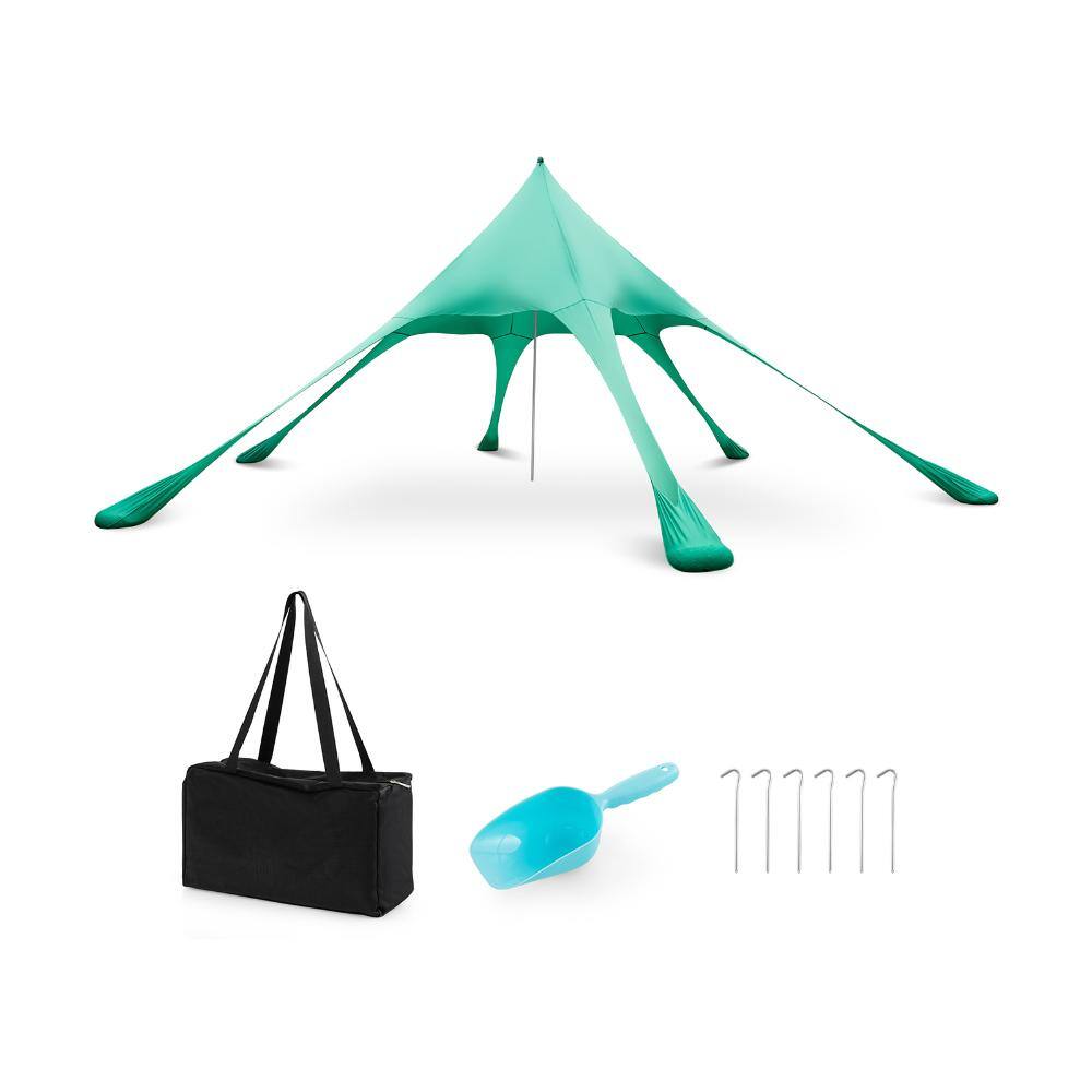 20 x 20 ft. Beach Canopy Tent with UPF50+ Sun Protection and Shovel Waterproof for Outdoor Events Parties-Green price history on PriceWatchPro