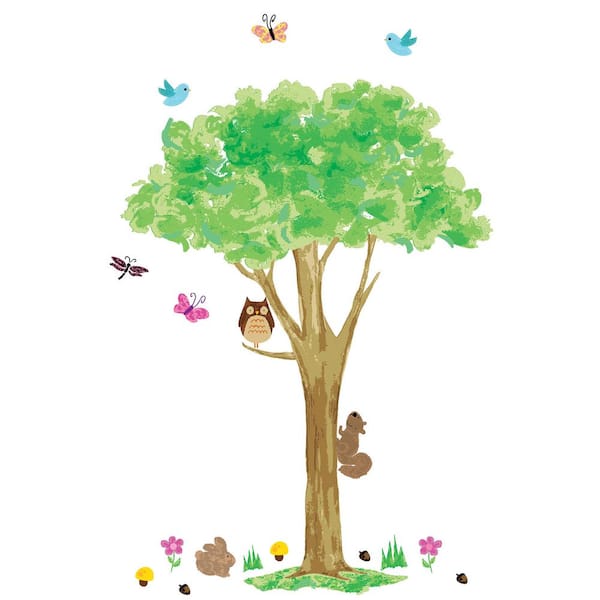 WallPops Multicolor Friendly Forest Wall Decals