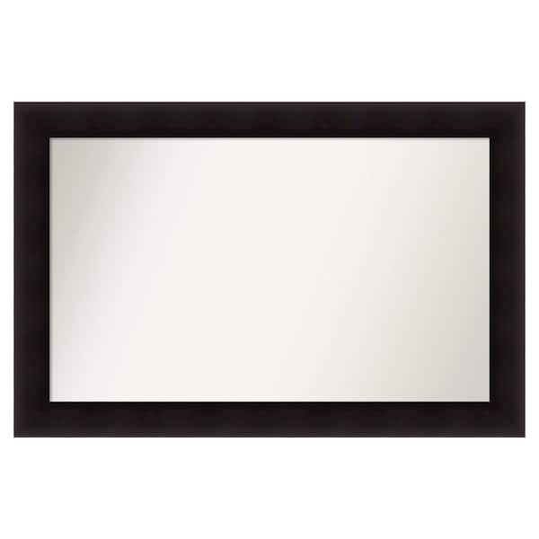 Amanti Art Portico Espresso 43.75 in. x 28.75 in. Custom Non-Beveled Wood Framed Batthroom Vanity Wall Mirror