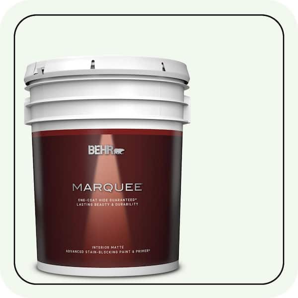 BEHR MARQUEE 5 gal. #GR-W05 Unwind Matte Interior Paint & Primer