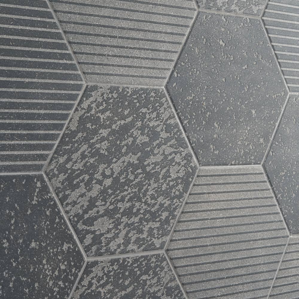 Lannister Matte Gray Hexagonal Porcelain Wall & Floor Tile