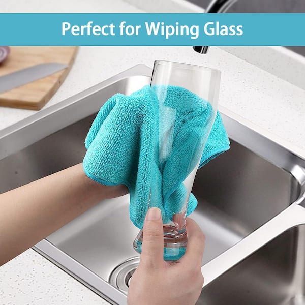 11.5 in. x 11.5 in. Microfiber Cleaning Cloths with 4 Color for Cleaning Cars, Electronic Products, Glasses (12-Pack)