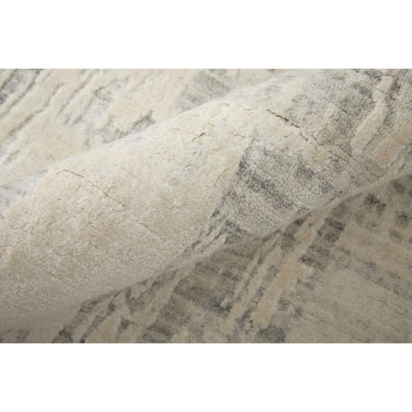 4 ft. x 6 ft. Ivory, Gray Abstract Area Rug