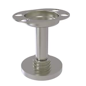 Vanity Top Tumbler and Toothbrush Holder with Dotted Accents in Satin Nickel