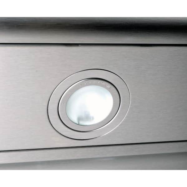 HAUSLANE 30 in. x 6 in. Ducted Under Cabinet Range Hood with LED Button  Control Round Duct in Stainless Steel UC-C100SS-30 - The Home Depot