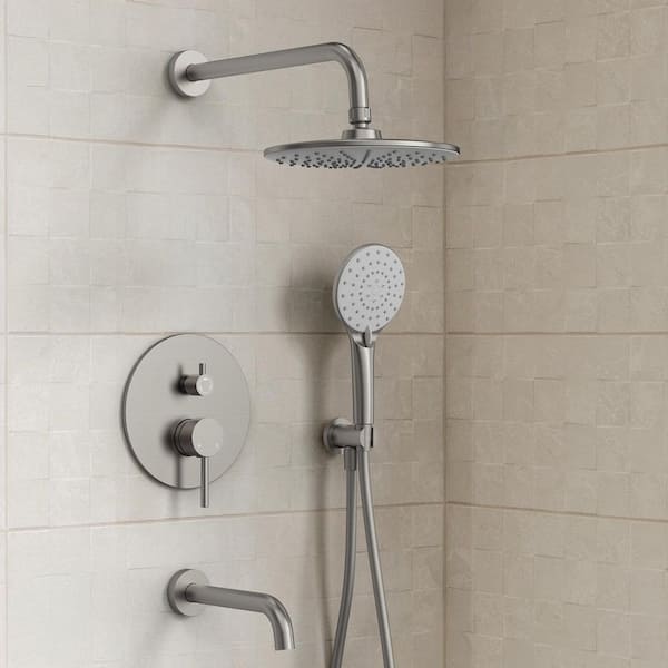 Rainfall Shower Head With Handheld Shower Spray, With 26