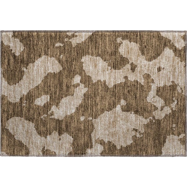 Addison Rugs Mayfield Premium Machine Washable Abstract AMF975 Brown 1 ft. 8 in. x 2 ft. 6 in. Area Rug