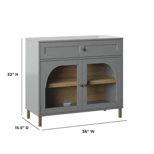 Small grey cabinet with doors discount