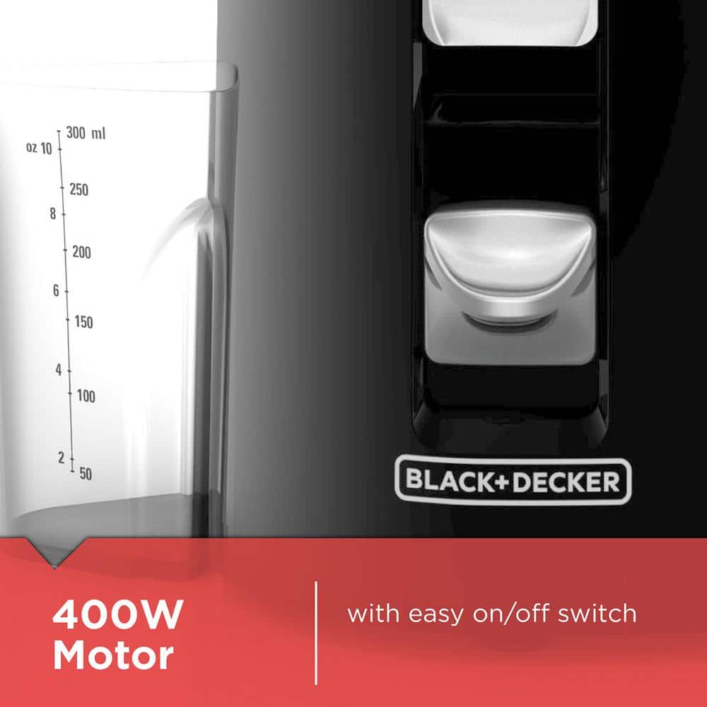 Black 400 Watt Electric Juice Extractor with Pulp Receptacle