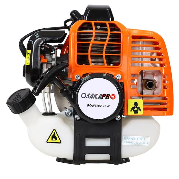 10 in. 1 Multi-Functional Cordless Gas String Trimmer 52CC 2-Cycle with Unbreakable Line, Power Head Kits, EPA Compliant
