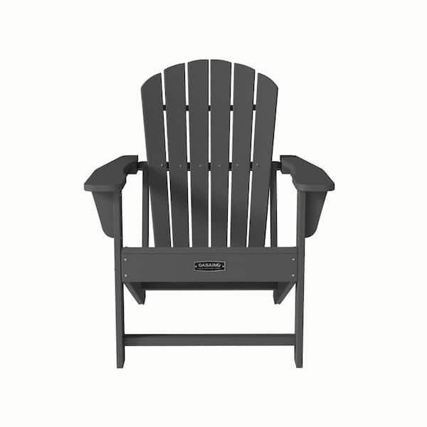 Siavonce Gray HDPE Composite Adirondack Chair