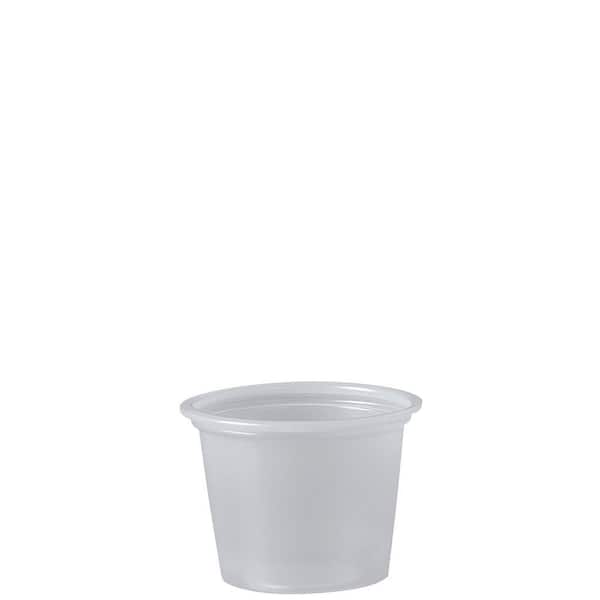 Translucent 1 oz. Disposable Polystyrene Plastic Cups (2500 Per Case)