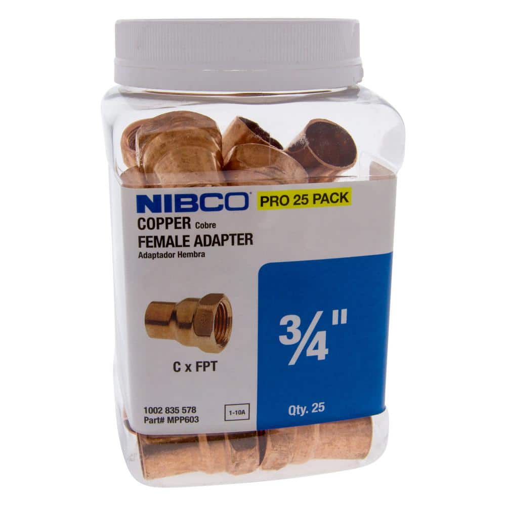 603 3/4 in. x 3/4 in. Wrot Copper Cup X FIP Adapter Pro Pack (25-Pack) price history on PriceWatchPro