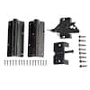 FORTRESS Athens Black Aluminum Gate Latch and Hinge Kit Set 430090