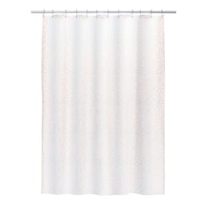 Printed PEVA 70 in. x 72 in. Linen Winchester Blush Shower Curtain