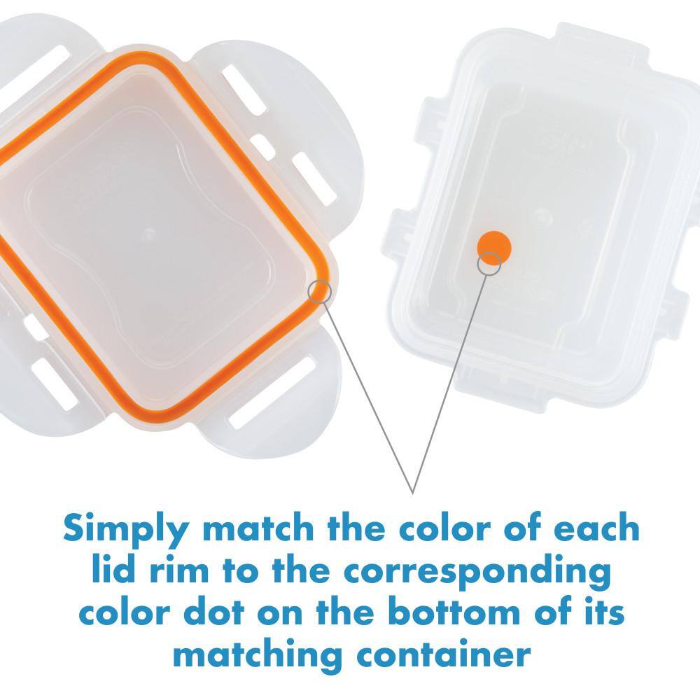 Clear BPA-Free Plastic Food Storage Container Set, 18-Piece