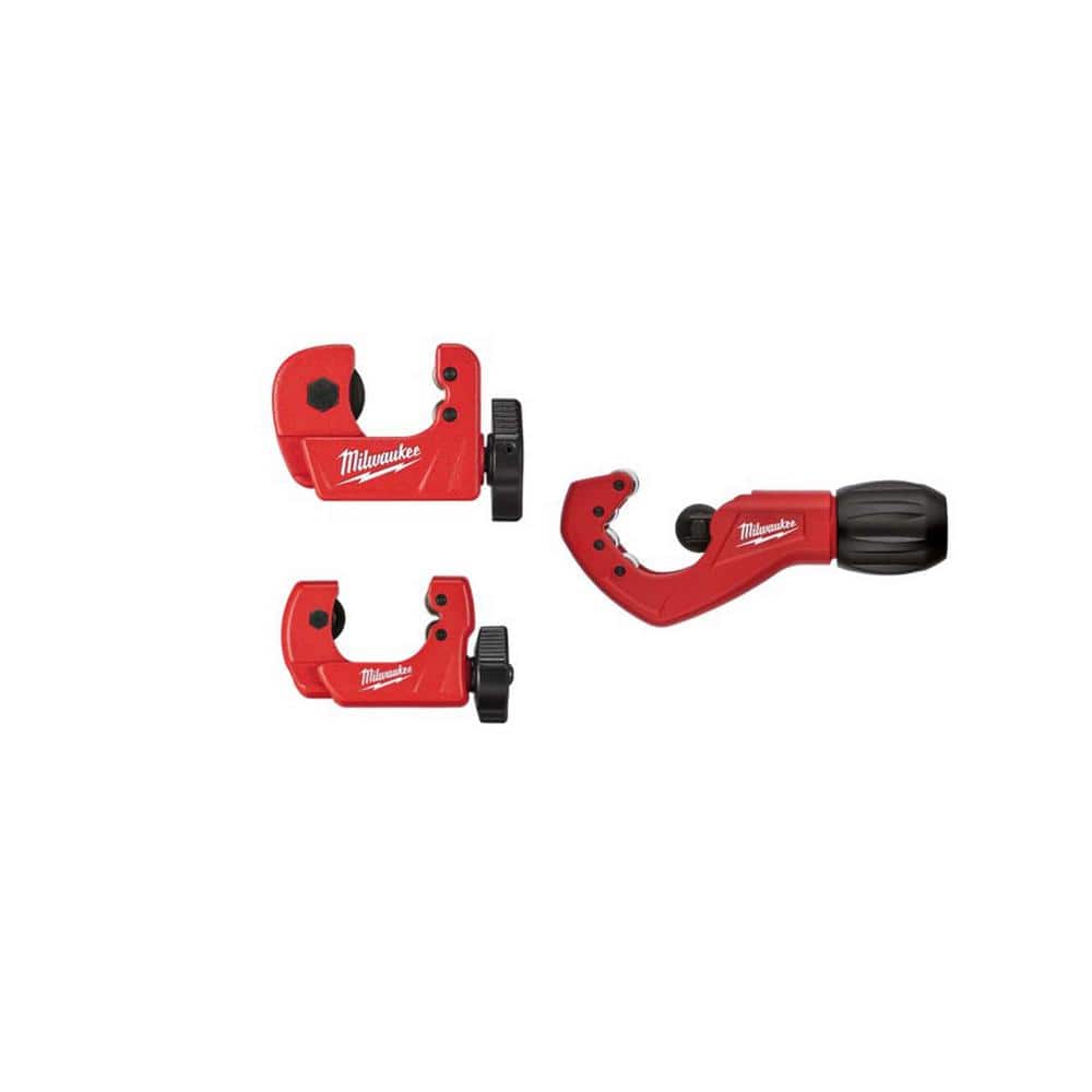 Milwaukee 1 in. and 1/2 in. Mini Copper Tubing Cutter with 1 in. Constant Swing Copper Tubing