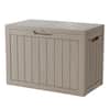 EasyUp 45 Gal. Grey Resin Outdoor Storage Deck Box F45GB-LB