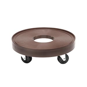 12 in. Round HDPE Espresso Plant Dolly/Caddy with Hole