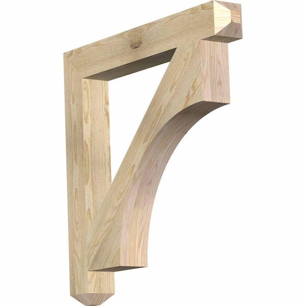 Ekena Millwork 4 in. x 32 in. x 32 in. Douglas Fir Westlake Craftsman Rough Sawn Bracket