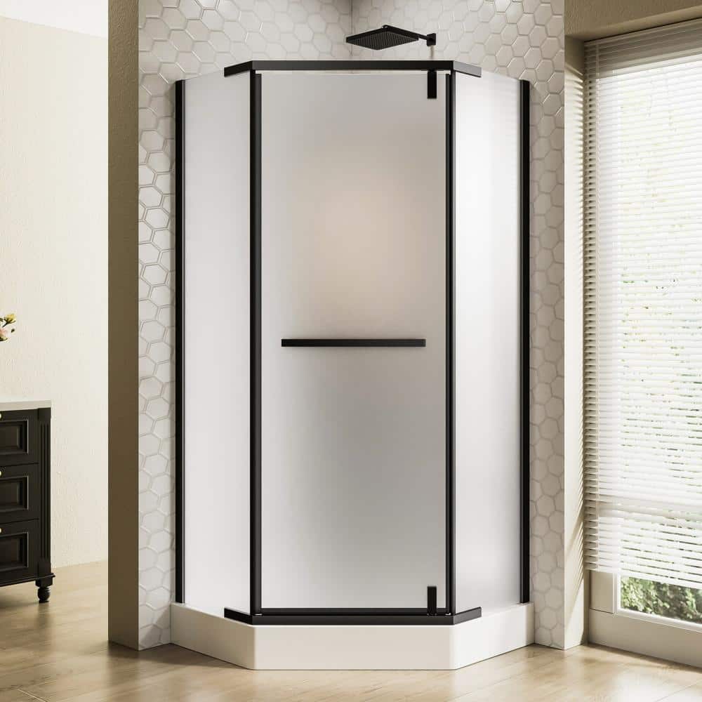 36 in.W X 72 in.H Black Neo-Angle Corner Shower Door,6mm SGCC&ANSI Frosted Glass,No Shower Base price history on PriceWatchPro