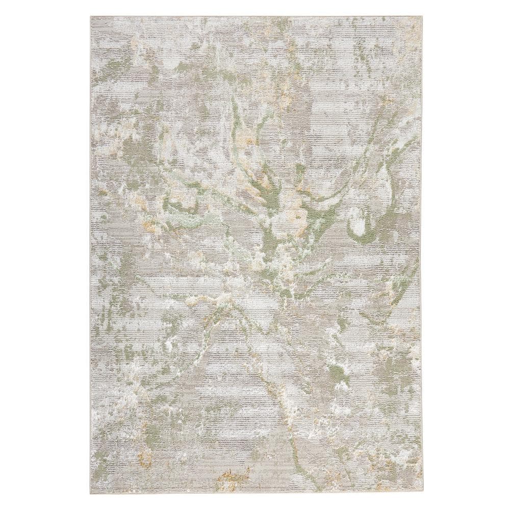 TOWN & COUNTRY LIVING Luxe Opaline Bold Marble Sage Green 5 ft. x 7 ft.  Area Rug 2-256-403 - The Home Depot
