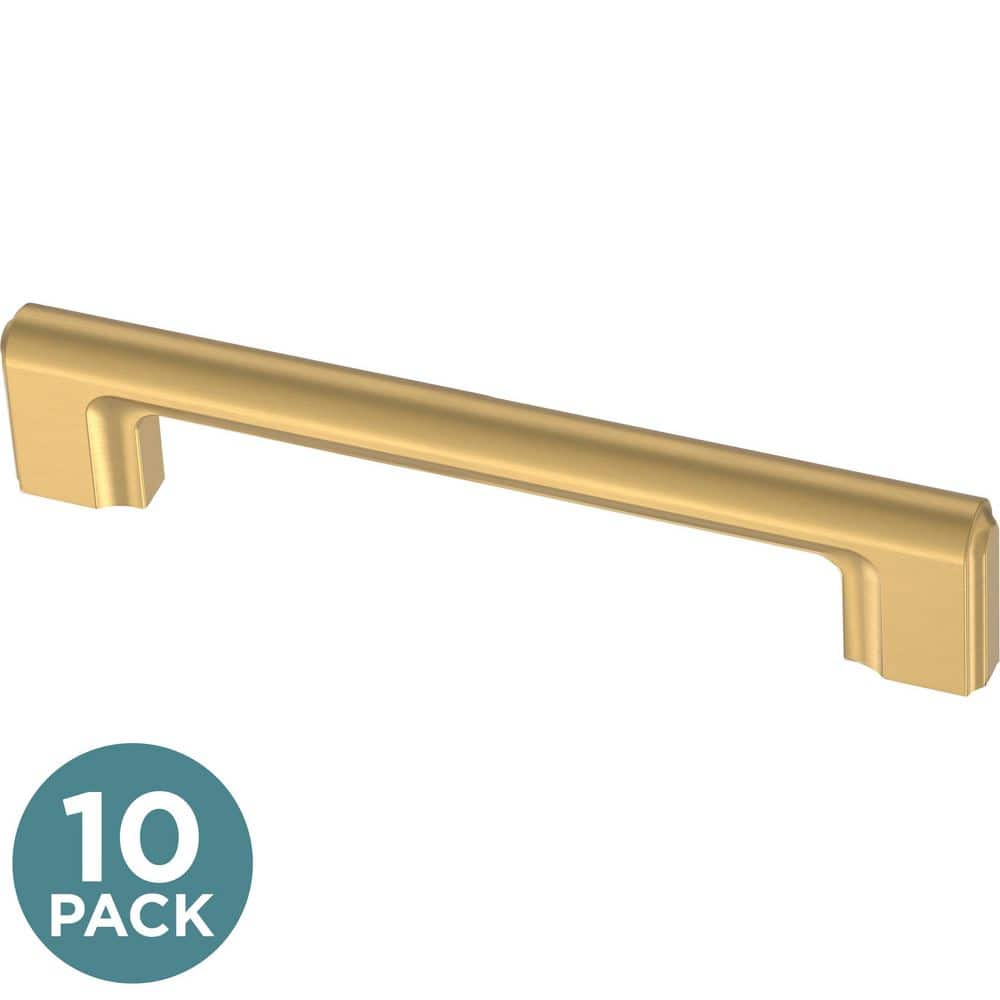 Liberty (10-Pack) Scalloped 5-1/16 in. (128 mm) Modern Brushed Gold Bar ...