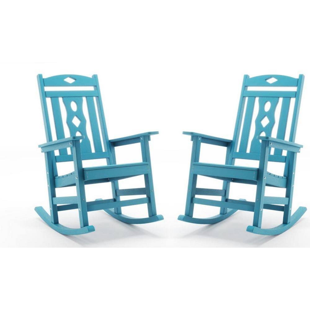 LUE BONA Oreo Blue Recycled Plastic PolyWood Weather Resistant   Lue Bona Outdoor Rocking Chairs 2dpthd23022 5 64 1000 