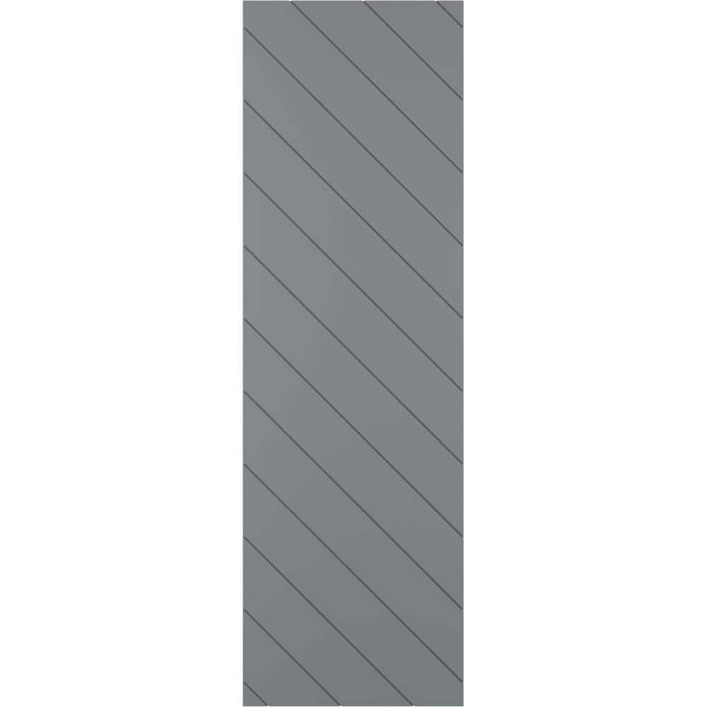 15 in. W x 42 in. H True Fit PVC Diagonal Slat Modern Style Fixed Mount Board and Batten Shutters Ocean Swell price history on PriceWatchPro